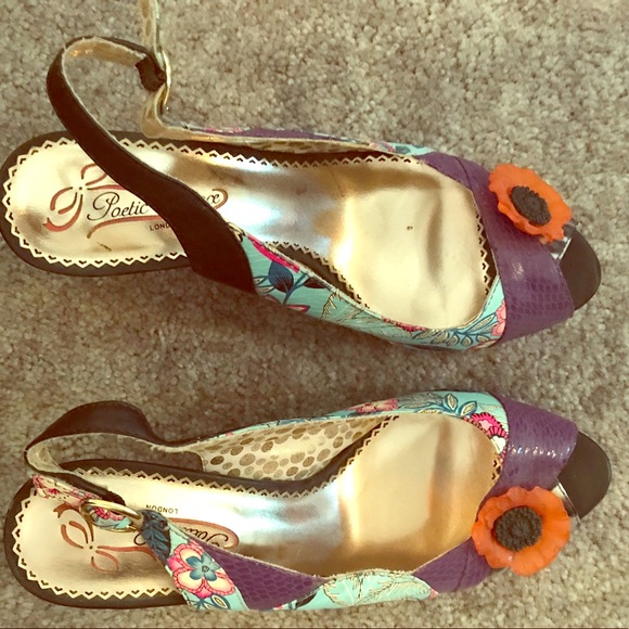 Poetic License Purple and Orange Heels - Picture 1 of 6